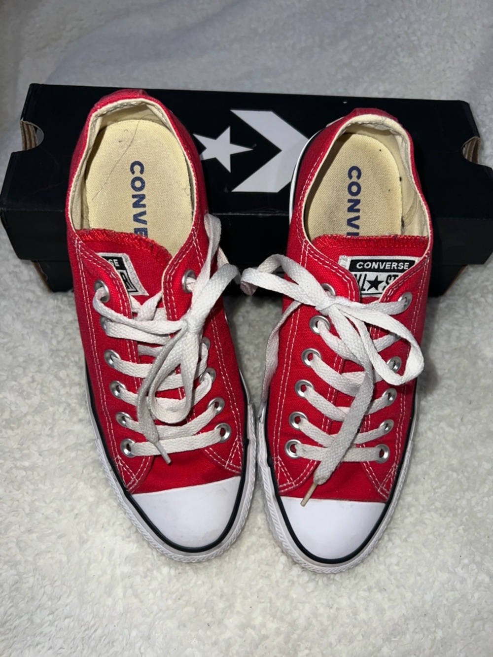 Converse Women's Red Chuck Taylor Low Top Sneakers
